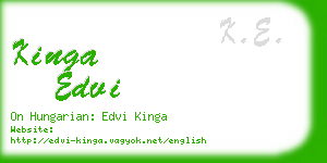 kinga edvi business card